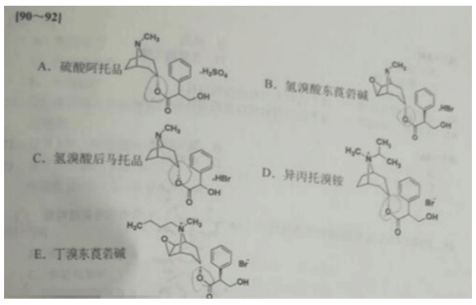 a.硫酸阿托品